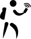 Geocacher icon Royalty Free Stock Photo