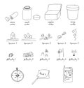 Geocaching outline illustration Royalty Free Stock Photo