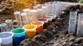 Geochemical Analysis of Soil Samples in Laboratory Setting Environment Royalty Free Stock Photo