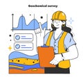 Geochemical survey for gas fields development. Natural resource Royalty Free Stock Photo