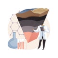 Geochemistry abstract concept vector illustration.