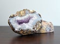 Geode agate rock Royalty Free Stock Photo