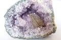 Amethyst geode - crystals Royalty Free Stock Photo