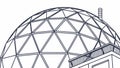 Geodesic Dome Architectural Structure, vector design Generative AI Royalty Free Stock Photo