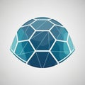 A geodesic dome illustration featuring interlocking Royalty Free Stock Photo