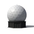 Geodesic Dome Radar Station Building on White Background structure Royalty Free Stock Photo