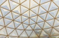 Geodesic dome roof structure Royalty Free Stock Photo