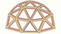 Geodesic dome structure, architectural and scientific design, vector design Generative AI Royalty Free Stock Photo