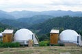 Geodesic dome Tents in Asia. Royalty Free Stock Photo