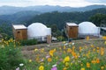 Geodesic dome Tents in Asia. Royalty Free Stock Photo