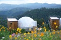 Geodesic dome Tents in Asia. Royalty Free Stock Photo