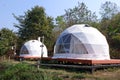 Geodesic dome Tents in Thailand and Asia. Royalty Free Stock Photo