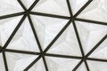 Geodesic fiberglass dome roof structure Royalty Free Stock Photo