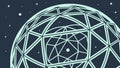 Geodesic sphere pattern, complex futuristic structure, vector design Generative AI Royalty Free Stock Photo