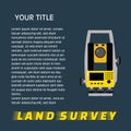 Geodetic measuring equipment, engineering technology for land survey