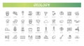 Set of geology icons. Vector outline collection Royalty Free Stock Photo
