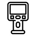 Geodetic thermal imager icon, outline style