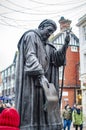 Geoffrey Chaucer Statue in canterbury town of kent county in uk Royalty Free Stock Photo