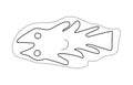 Geoglyph of the fish whale from Nazca