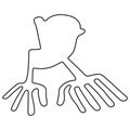 Geoglyph of The Hands from Nazca