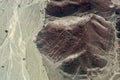 Geoglyphs and lines in the Nazca desert. Peru