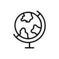 Black line icon for Geographic, world and globe