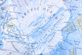 Geographic map of Arctic Ocean close location
