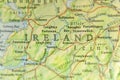 Geographic map of European country Ireland with important cities