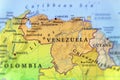 Geographic map of Venezuela countries with important cities Royalty Free Stock Photo