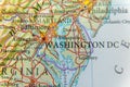 Geographic map of Washington DC close