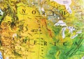 Geographic of North America map relief