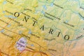 Geographic Ontario map close