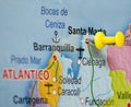 Geographical location of santa marta colombia