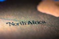 Geographical map location of Northern African country in Africa continent on atlas