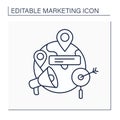 Geographical targeting line icon