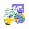 Geography abstract concept vector illustration. Royalty Free Stock Photo