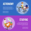 Geography and astronomy studying at school