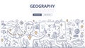 Geography Doodle Concept Royalty Free Stock Photo