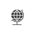 Geography earth globe icon vector Royalty Free Stock Photo