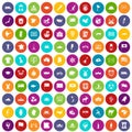 100 geography icons set color