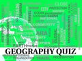 Geography Quiz Shows Planet Questions Or Test
