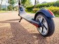 Ninebot by Segway ES2 Kickscooter stand board and rear wheel part Royalty Free Stock Photo