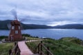 Geoje windy hill windmill Royalty Free Stock Photo