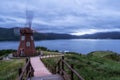 Geoje windy hill windmill Royalty Free Stock Photo