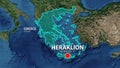 Geolocation of the city of Heraklion on the map