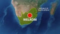 Geolocation of the city of Welkom on the map