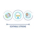 Geolocation data loop concept icon Royalty Free Stock Photo