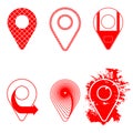 Geolocation icon pack. Set of Geolocation signs in different style for your web site design, logo, app, UI Royalty Free Stock Photo