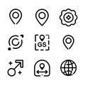 Geolocation Icons for Mapping Navigation Direction Global Positioning