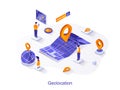 Geolocation isometric web concept.